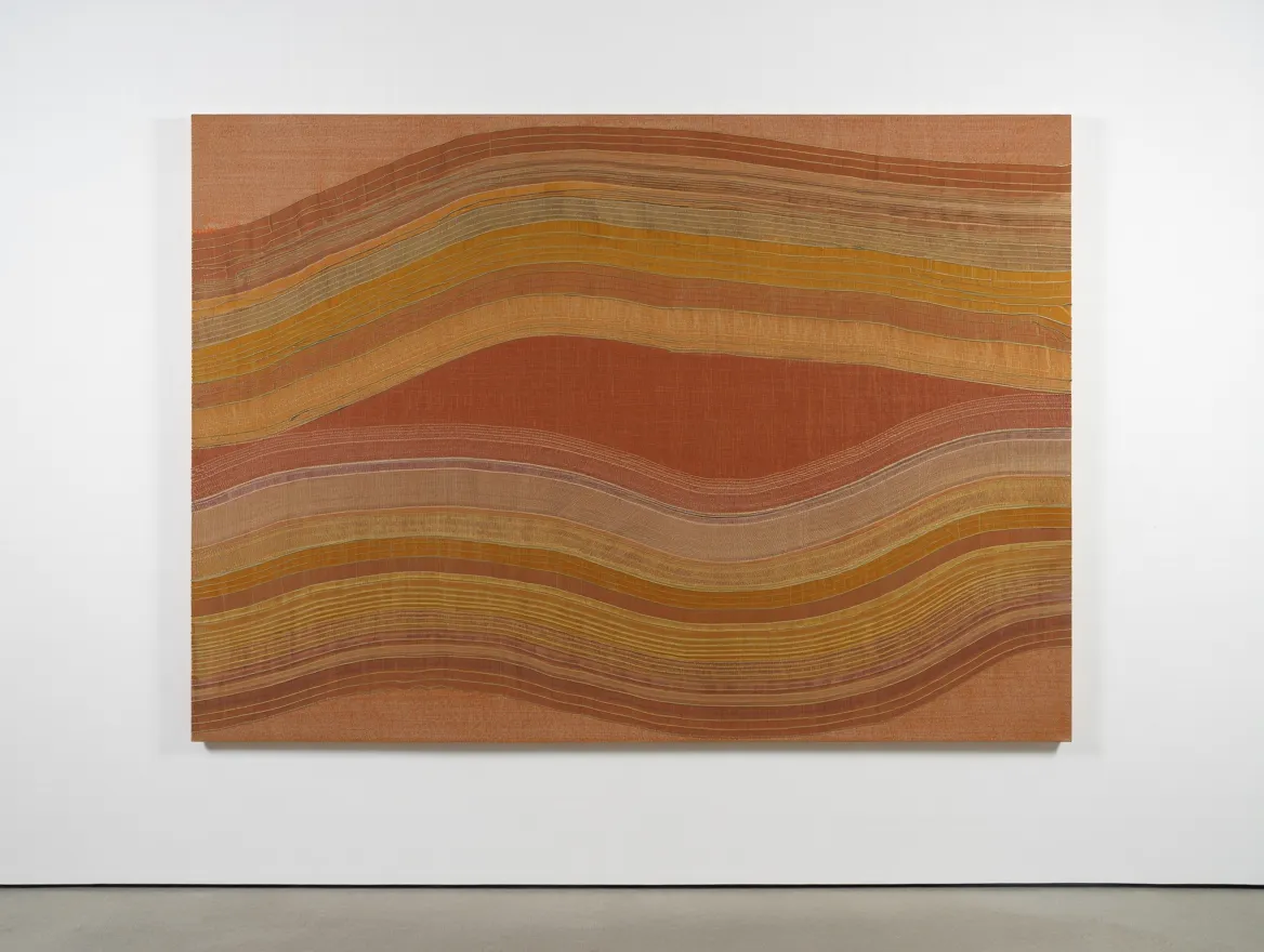 Abstract ritmepatroon dat de afwisseling tussen focus en pauze visualiseert door variërende lijnintensiteit